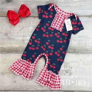 Pete + Lucy cherry romper